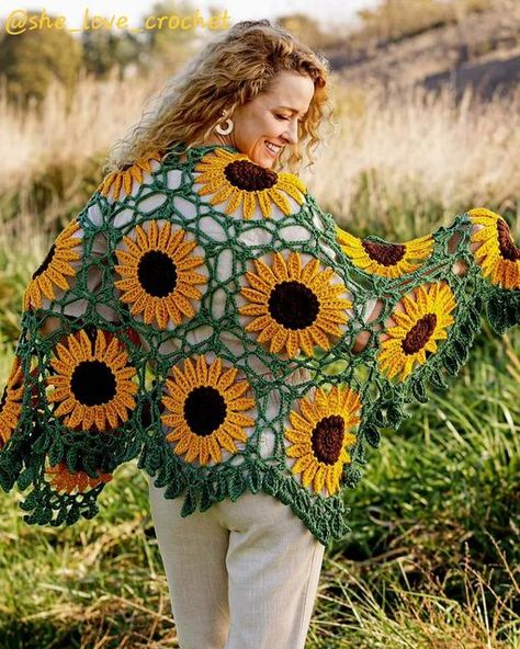 Crochet sunflower bouquet