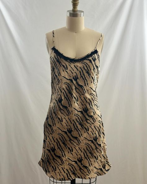 A few 90s dresses to get you though the last weeks of summer ~90s brown geo print faux wrap dress~ ~90s blue and white striped cap sleeve fitted mock neck dress~ ~90s zebra print slip dress with a fringe neckline~ #90s #90sfashion #90sdresses #etsyvintage #7581vintage 90s Animal Print, Grunge Party Dress, 90 Dress, 90s California, Grunge Party, 90s Slip Dress, Dress Grunge, 90s Clothes, Vintage Slip Dress