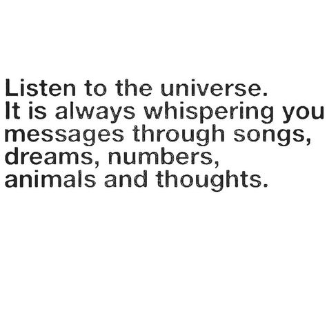 The universe is always communicating with you. Pay attention 👀✨ via @spiritualguidebook ✨✨✨ #peacelovevibes #goodvibes #theuniverse… Universe Communication, Tiktok Ideas, Real Quotes, Great Quotes, The Universe, Pay Attention, Peace And Love, Communication, Universe