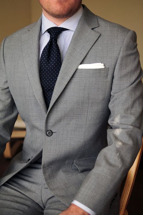 HOF: What Are You Wearing Right Now - Part IV (starting May 2014) - Page 871 Terno Slim Fit, Terno Slim, Costume Gris, Grey Wool Suit, Costume Noir, Mode Costume, Grey Suit, Canvas Jacket, Herren Outfit