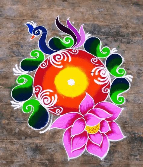 New Year Rangoli Design 2022, Ragoli Color Design, New Year Rangoli 2022, New Year Rangoli Designs, Poster Rangoli, Rangoli Designs Videos, New Year Rangoli, Easy Rangoli Designs Videos, Muggulu Designs