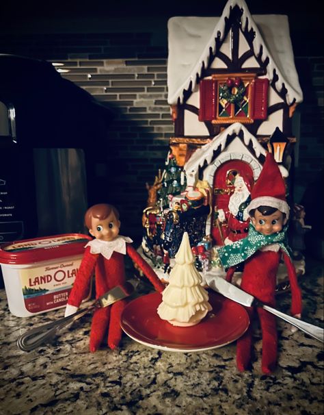 Butter Sculpture, On The Shelf, Elf On The Shelf, Elf, Butter, Shelves, Sculpture