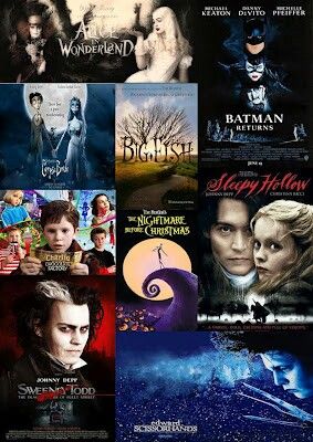 Tim Burton movies are THE BEST, even better when they feature JOHNNY DEPP! Tim Burton Movies List, Tim Burton Movies, Tim Burton Johnny Depp, Disney Movies List, Halloween Playlist, Tim Burton Characters, Tim Burton Films, Tim Burton Movie, Batman Returns