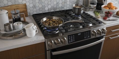 The Best Slide-In Gas Ranges for 2020 | Reviews by Wirecutter Best Gas Stove, Gas Range Double Oven, Stove Repair, Double Oven Range, Gas Ranges, Convection Range, Slide In Range, Self Cleaning Ovens, Cool Slides