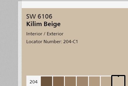 Kilim Beige SW 6106 - Sherwin-Williams Kiln Beige Sherwin Williams, Kilim Beige Sherwin Williams, Orange Paint Colors, Sherman Williams, Beige Paint Colors, Beige Paint, Kilim Beige, Beige Interior, Honey Oak