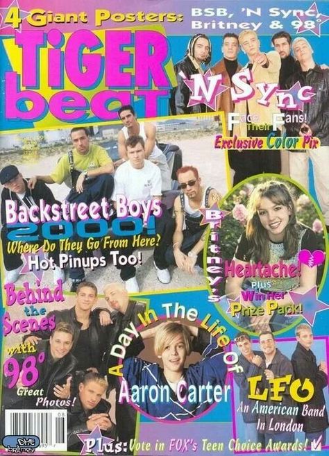 Tiger beat Tiger Beat Magazine, Kickin It Old School, Tiger Beat, Love The 90s, Nostalgia Aesthetic, Aaron Carter, 90s Memories, 90s Throwback, 2000s Nostalgia