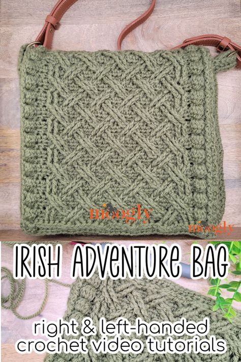 One Skein Crochet Project, Purse Crochet Pattern, Crochet Hand Bags Free Pattern, Messenger Bag Patterns Crochet, Hobbit Crochet, Crochet Purses And Bags, Free Crochet Pattern Bag, Crochet Apron, Crochet Messenger Bag Free Pattern