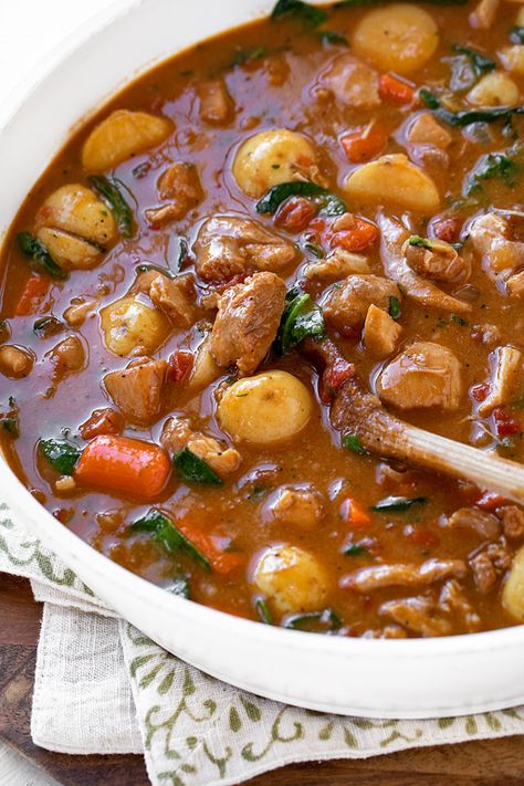 This warming chicken stew, brimming with hearty vegetables and savory spices, is complete coziness in a bowl! | thecozyapron.com #chickenstew #chickenstewrecipe #chickenstewrecipeeasy Stew Chicken, Poultry Dishes, Stew Chicken Recipe, Yummy Chicken, Double Dutch, Cooking Easy, Carrots And Potatoes, Vegetable Stew, Chicken Dinners