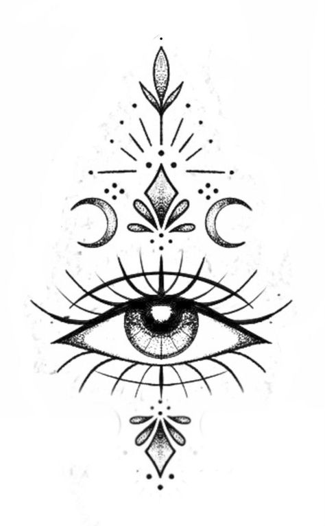 Third Eye And Moon Tattoo, Line Work Mandala Tattoo, Third Eye Tattoos For Women, Eye Tattoo Sternum, Dainty Eye Tattoo, Front Of The Neck Tattoos, Protective Eye Tattoo, Eye Spine Tattoo, 2 Eyes Tattoo