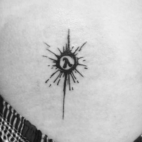 Half Life Lambda Tattoo. #4 Lambda Tattoo, N Tatoos, Quirky Tattoos, Eminem Tattoo, Tattoos Doodles, Gothic Nature, Medieval Tattoo, Sigil Tattoo, Halfway There