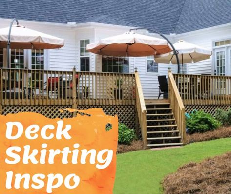 Deck Skirts, Deck Skirting Ideas, Elevated Deck, Skirting Ideas, High Deck, Deck Skirting, Stone Deck, Deck Posts, Under Decks