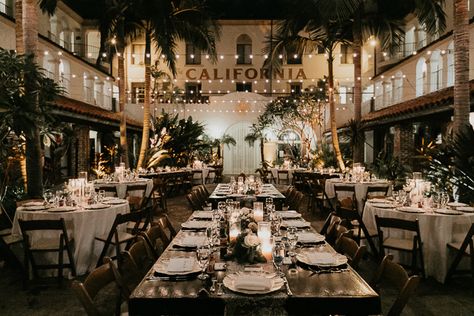 Classy Cool California Wedding at The Villa del Sol | Junebug Weddings Latina Wedding, Canon Event, Jazz Wedding, Mexico Wedding Venue, California Beach Wedding, Getaway Wedding, Cali Vibes, Industrial Chic Wedding, Courtyard Wedding