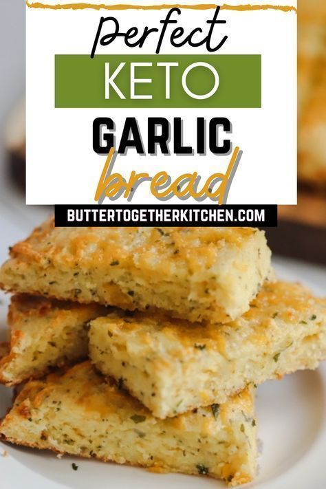 Butter Together Kitchen shares this Soft, crispy, and buttery, cheesy Keto garlic bread! Think about your favorite garlic bread. Now think about your favorite cheese bread. Now imagine that the two had a delicious garlic-y and cheesy baby. Yup, that’s pretty much the situation we’re dealing with here. Make this delicious bread to enjoy for a snack or for an appetizer idea that everyone will love! Add this recipe to your keto menu and find a family-favorite! Keto Garlic Bread, Keto Sauce, Garlic Butter For Bread, Fathead Dough Recipe, Garlic Flatbread, Keto Pasta, Fathead Dough, Keto Sauces, Keto Side