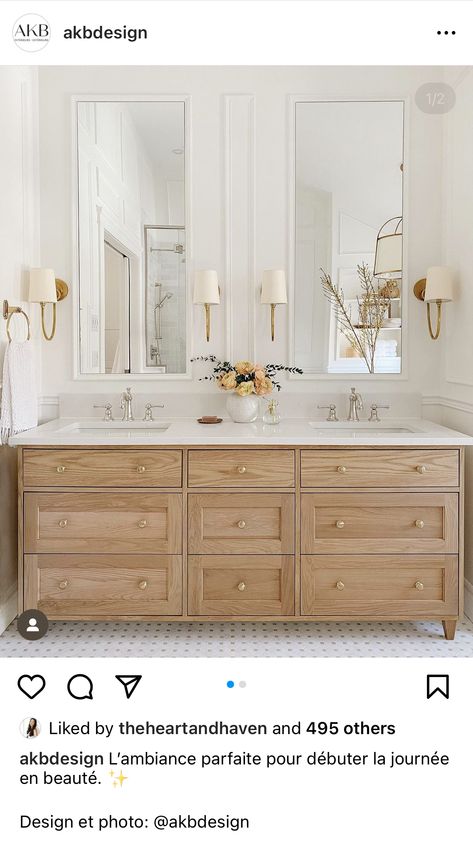 Simple Master Bath Remodel, Mixing Metals In Bathroom, Bathroom Downstairs, Timeless Bathroom, Beach Bathroom, Primary Bath, Coastal House, Bathroom Design Trends, Primary Bathroom