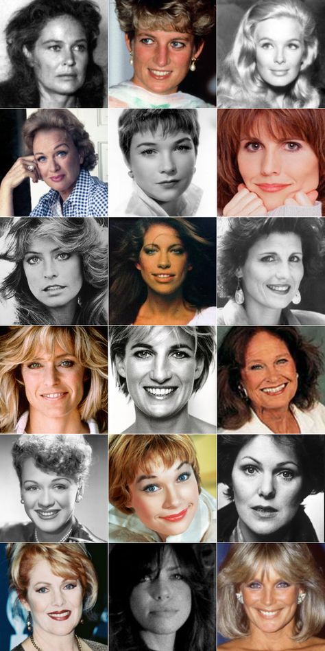 Colleen Dewhurst, Lucie Arnaz, Eve Arden, Amazon Queen, Linda Evans, Flamboyant Natural, Carly Simon, Shirley Maclaine, Warm Palette