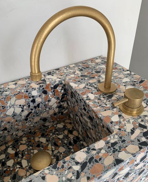 Terrazzo Vanity, Tiles Architecture, Outdoor Pavers, Hotel Indigo, Pedestal Basin, Interior Deco, Vanity Table, This Is Us Quotes, Architect Design