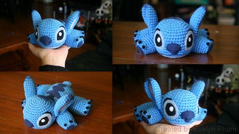 Baby Stitch by aphid777.deviantart.com on @DeviantArt Stitch Amigurumi, Baby Stitch, Turquoise Yarn, Disney Crochet Patterns, Amigurumi For Beginners, Stitch Character, Cartoon Disney, Crochet Disney, Answering Questions