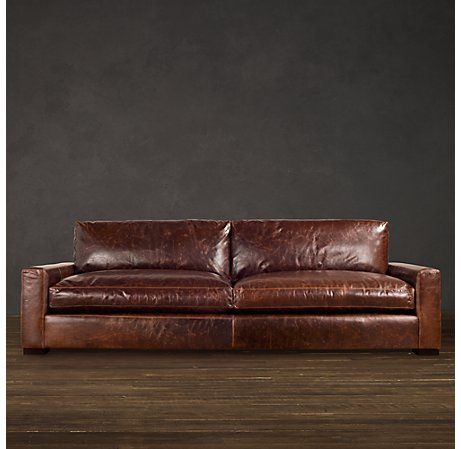 Restoration Hardware Maxwell Leather Sofa...so yummy Brown Sofa Living Room, Leather Restoration, Brown Leather Couch, Leather Sofa Chair, Best Leather Sofa, Leather Sleeper Sofa, Brown Leather Sofa, Buy Sofa, Trendy Living Rooms