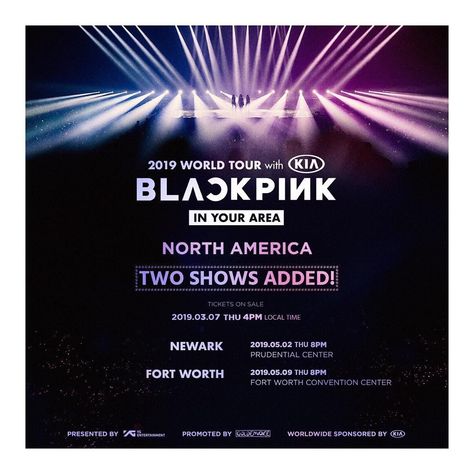 #BLACKPINK Blackpink World Tour Poster, World Tour Poster, Blackpink World Tour, Tour Poster, Tour Posters, Convention Centre, Yg Entertainment, Fort Worth, World Tour