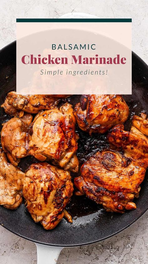 Chicken Marinade Balsamic Vinegar, Balsamic Chicken Marinade, Balsamic Chicken Marinades, Balsamic Marinade, Dijon Chicken, Fit Foodie Finds, Chicken Tenderloin, Chicken Chunks, Fit Foodie