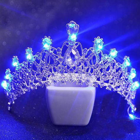 5 Colors Women Wedding Tiara with Light Crystal Luminous Crown Bride Light Tiaras Girls Pageant Party Glowing Crowns Tiaras H113-in Hair Jewelry from Jewelry & Accessories on Aliexpress.com | Alibaba Group Bridal Pearl Headband, Prom Hair Jewelry, Wedding Crown Tiara, Crown Bride, Headpiece Wedding Hair, Pearl Bridal Headband, Wedding Hair Head Piece, Bride Crown, Crown For Women