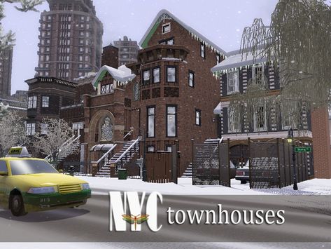 Sims 4 New York, Sims 3 Apartment, Sims3 House, Sims 3 Houses Ideas, Sims Lots, Bloxburg City, Sims 2 House, Sims 3 Worlds, Townhouse Apartments