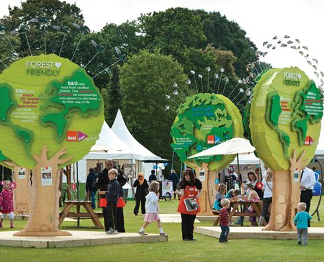 B&Q Start Eco Festival Event Booth Design, Event Booth, Exhibition Stand Design, Event Branding, Event Activities, Exhibition Display, Event Exhibition, Creative Event, Green Theme