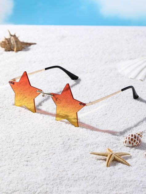 Star Sunglasses Aesthetic, Star Shaped Sunglasses, Silver Star Sunglasses, Red Star Sunglasses, Yellow Star Sunglasses, Kawaii Bedroom, Funky Glasses, Silly Clothes, Cool Glasses