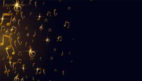 Golden music notes background design | Free Vector #Freepik #freevector #song-background #music-background #music-abstract #music Notes Background Design, Live Music Poster, Notes Background, Golden Music, Music Notes Background, Arte Jazz, Colorful Notes, Sparkles Background, Dark Landscape