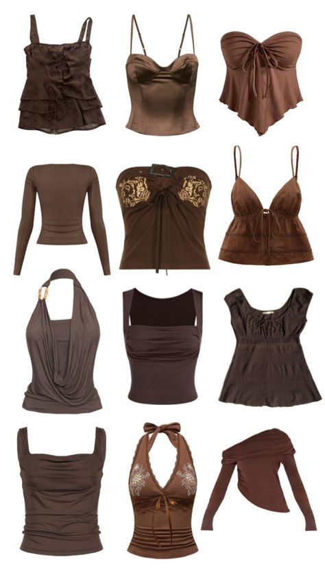 brown tops, shirts, tanks Brown Tops, Brown Top, Outfit Inspo