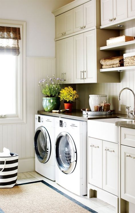 laundry Cabinets Above Washer And Dryer, Shelves Above Sink, Laundry Room Sink Ideas, Laundry Room Sink Cabinet, Laundry Room Utility Sink, Diy Laundry Room Makeover, Diy Laundry Room, Laundry Ideas, Laundry Cabinets