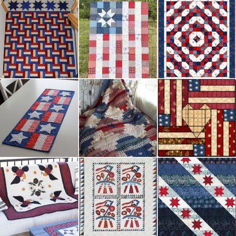 Red And White Quilts Patterns Free, Patriotic Quilts Patterns Free, Quilts Of Valor Patterns Free Easy, Patriotic Quilt Patterns, Quilts Of Valor, Lap Quilt Patterns, Gift Crafts, Quilts Patterns, Patriotic Quilts