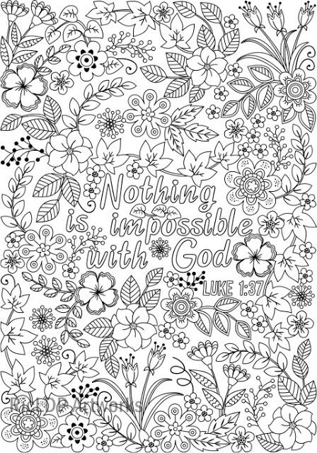 Nothing is impossible with God coloring page #luke #coloringpage #coloriage Bible Puzzles, Nothing Is Impossible With God, Bible Coloring Sheets, Bible Verse Coloring Page, Coloring Posters, Coloring Pages For Grown Ups, Scripture Coloring, Bible Verse Coloring, Coloring Pages Inspirational