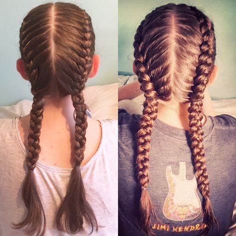 French vs Dutch braids Dutch Braids Vs French Braids, French Braid Vs Dutch Braid, French Vs Dutch Braid, Dutch Vs French Braid, Waterfall Hair, Two Cornrow Braids, Routine Sport, Dutch Pigtail Braids, French Braid Ponytail