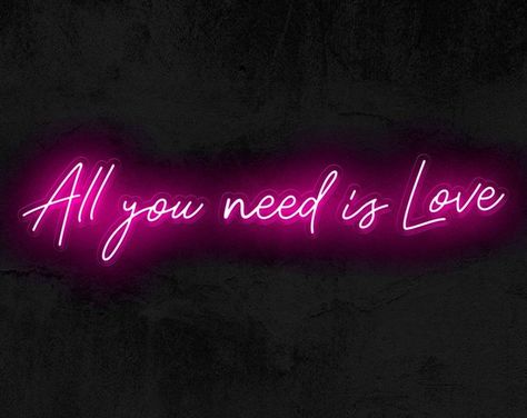 Neon Rouge, Neon Signs Quotes, Pink Neon Sign, Neon Quotes, Neon Words, Love Neon Sign, Wedding Neon Sign, Small Intimate Wedding, Neon Aesthetic