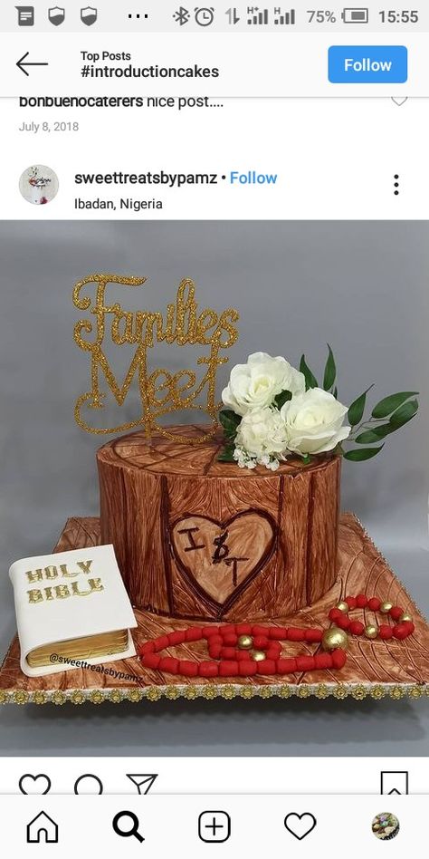 Rice Ceremony Cake Design, Traditional Marriage Cake Design, Traditional Cakes Wedding Nigeria, Yoruba Traditional Wedding Cake, Bengali Wedding Cake Designs, Makeup Wallpapers, Fruit Cake Christmas, Traditional Wedding Cake, Creative Birthday Cakes