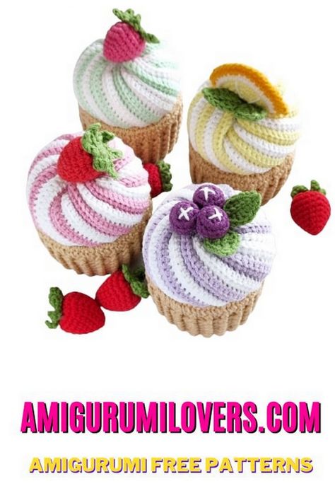 Cupcake Amigurumi Free Crochet Pattern - Amigurumilovers.com Crochet Tea Cup, Half Double Crochet Decrease, Crochet Pincushion, Crochet Cake, Crochet Cupcake, Crochet Decrease, Crochet Food, Crochet Amigurumi Free Patterns, Crochet Amigurumi Free