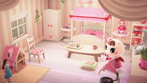 Doll Manor Animal Crossing, Manor Interior, Happy Home Designer, Acnh Ideas, Animal Crossing Villagers, New Animal Crossing, Animal Crossing, Toddler Bed, Doll House