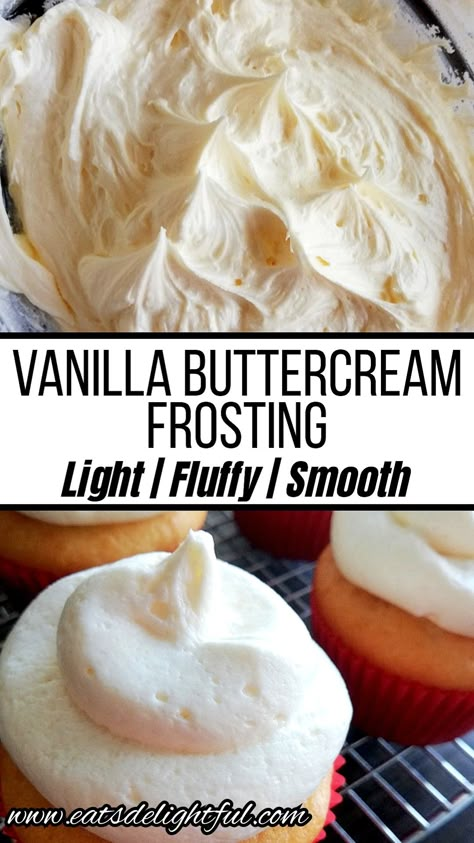 Frosting For Cakes Homemade, Vanilla Buttercream Frosting For Cake, Best Cake Icing, Buttercream Frosting For Cake, Homemade Creams, Buttercream Frosting Recipe Easy, Vanilla Frosting Recipe, Vanilla Buttercream Recipe, Frosting For Cake