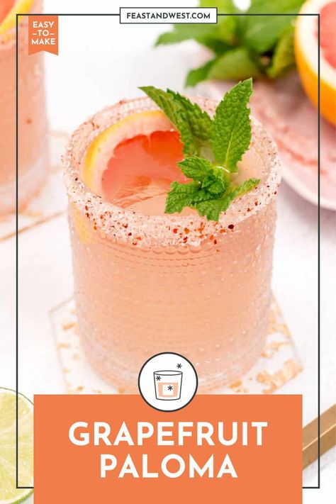 The Paloma cocktail is a gorgeous, pink sweet-tart beverage. Tequila and grapefruit soda star in this refreshing drink, a favorite in Mexico. Drinks Made With Tequila, Paloma Drink, Tequila Recipe, Grapefruit Cocktail, Paloma Cocktail, Most Popular Cocktails, Grapefruit Soda, Pinkish Orange, Sour Cocktail