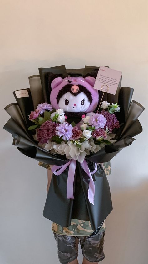 Plushy Bouquet, Kuromi Bouquet, Cosmo Flower, Cosmos, Flowers, Quick Saves