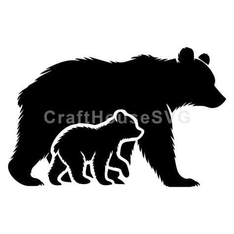 Polar Bear Silhouette, Silhouette Paintings, Birthday Camping, Bear Tattoo Designs, Wolf Silhouette, Paintings Ideas, Making Stickers, Bear Silhouette, Tattoo Now