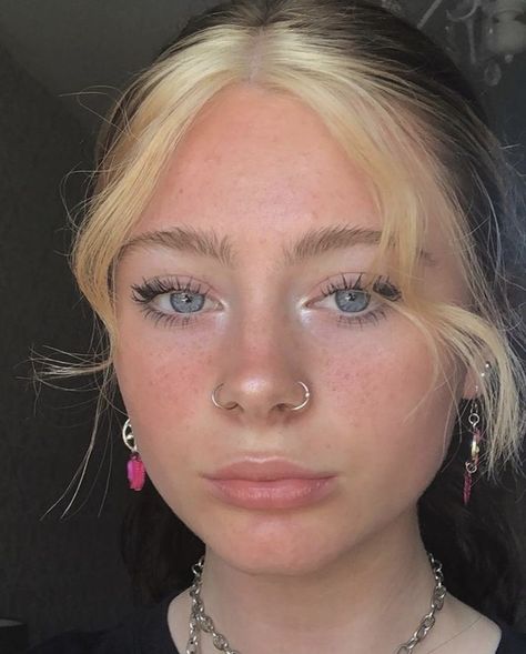 Multiple Nose Rings, Nose Hoop Both Sides, Double Nose Piercing Jewelry Ideas, Nose Ring On Both Sides, Nose Ring Both Sides, Both Sides Nose Piercing, Two Nose Rings On Both Sides, Triple Nose Piercing Different Sides, Nostril Piercing Both Sides