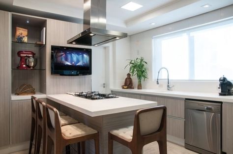 Tv In The Kitchen, Tv In Kitchen, A Mansion, Kitchen Refresh, Tiny Apartments, Interior Design Advice, Rich Home, Bedroom False Ceiling Design, Tv Design