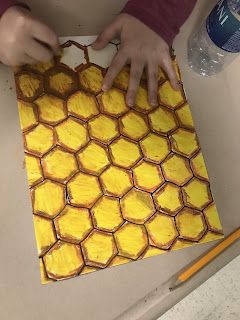 Elements of the Art Room: Beautiful 3rd grade Beehives! Bees For Kids, Bee Project, 3rd Grade Art Lesson, Rodeo Art, Bumble Bee Craft, Honeybee Art, Art Teacher Resources, Bumble Bee Art, Bee Activities