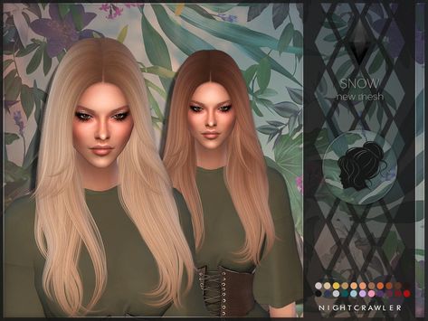 Nightcrawler Sims' Nightcrawler-Snow Snow Hair, Cut Bangs, Female Hairstyles, Sims 4 Blog, Alpha Cc, Cc Hair, The Sims 4 Pc, Sims 4 Anime, Pelo Sims