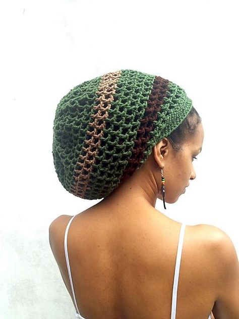 Rasta Crochet, Women Dreadlocks, Crochet Tam, Dreads Men, Rasta Hat, Mens Dreads, Short Dreads, Loose Buns, Crochet Summer Hats