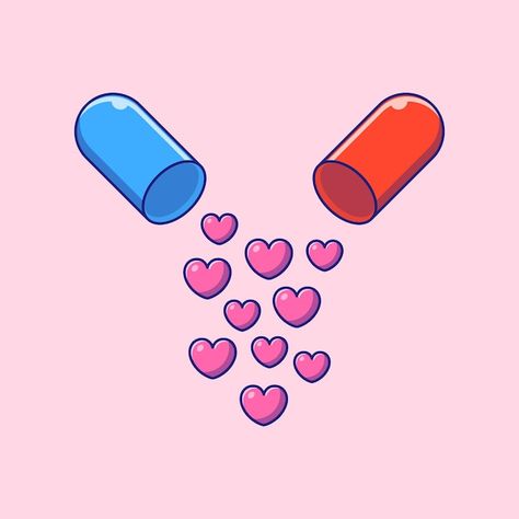 Cápsula de amor plana ilustração dos des... | Premium Vector #Freepik #vector #pills #medicamentos #medicamentos-desenho #hospital-desenho Flower Arrangements, Convenience Store Products