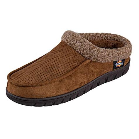 Amazon has the Dickies Men’s Slipper, Tan, Medium marked down from $24.99 to $12.50 and it ships for free with your Prime Membership or any $25 purchase. That is 50% off the retail price! COMFY MATERIALS: Dickies stands for well-made and sturdy, but these slippers will also keep you warm and cozy. The exterior… Dickies Style, Mens Clogs, Foam Slippers, Smart Gift, Clog Slippers, House Shoes, Mens Slippers, Daily Deals, Men Shoes Size