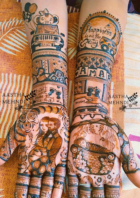 Mehndi Designs For Baby Shower Function, Baby Shower Dress For Mom Indian, Baby Shower Mehndi Designs Hand, Baby Shower Mehndi, Bridal Mehendi Designs Wedding, Baby Mehndi Design, Baby Shower Cake Designs, Baby Announcement Pictures, Mehndi Designs Bridal Hands